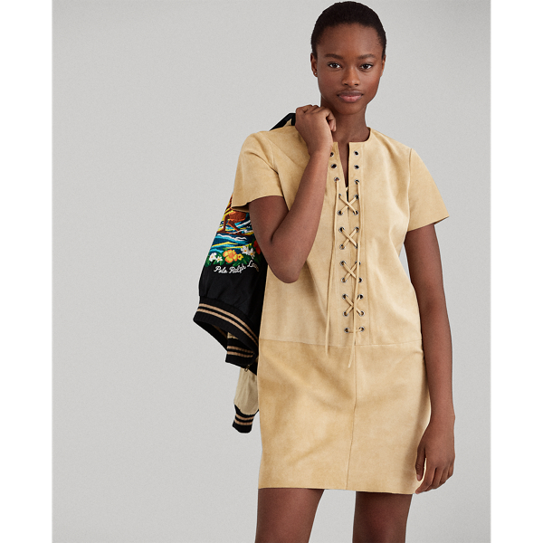 Ralph lauren suede dress online