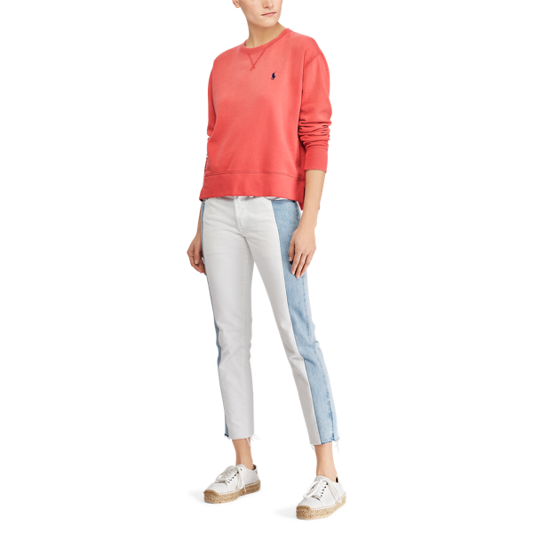 Sun Red Lightweight Fleece Sweatshirt Polo Ralph Lauren 3