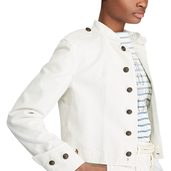 White Cotton Officer's Jacket Polo Ralph Lauren 7