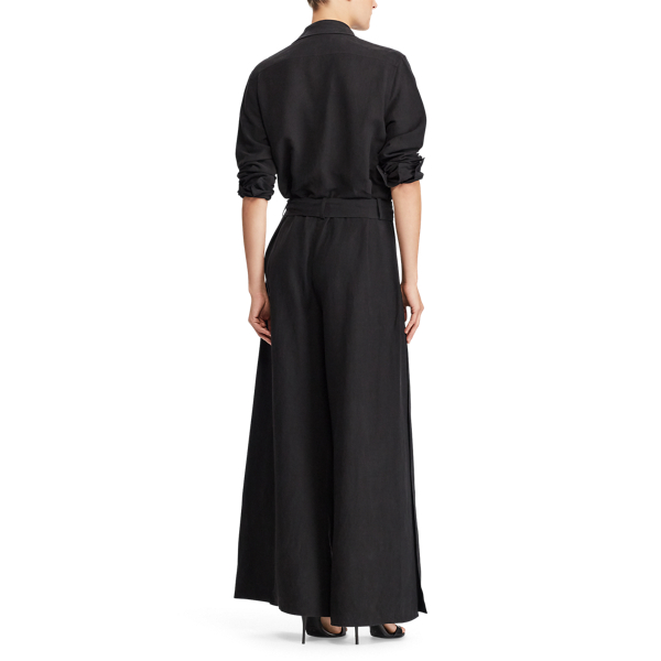 Black Silk-Blend Jumpsuit Polo Ralph Lauren 4
