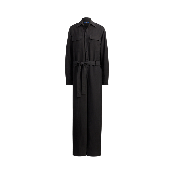 Black Silk-Blend Jumpsuit Polo Ralph Lauren 2
