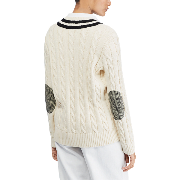 Pull de cricket en coton Polo Ralph Lauren en Cr&egrave;me et noir 5