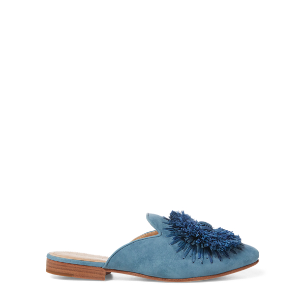 Callie Flower Suede Mule