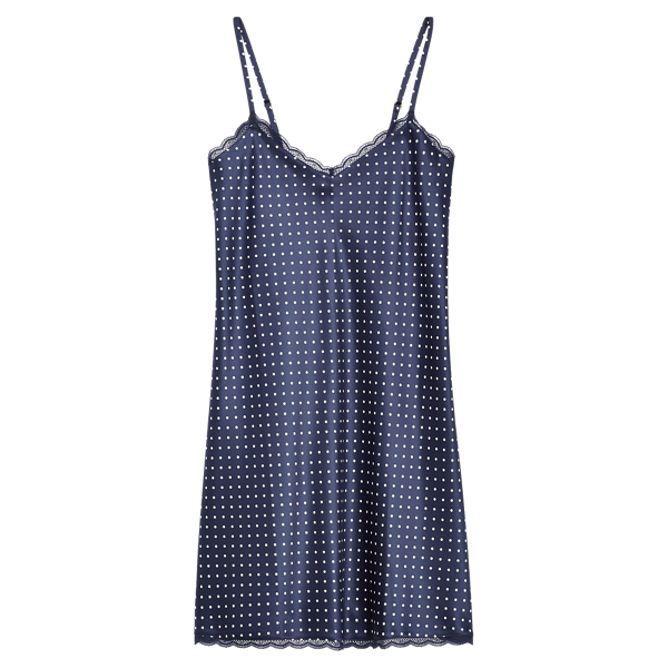 Polka-Dot Satin Chemise Lauren em 1