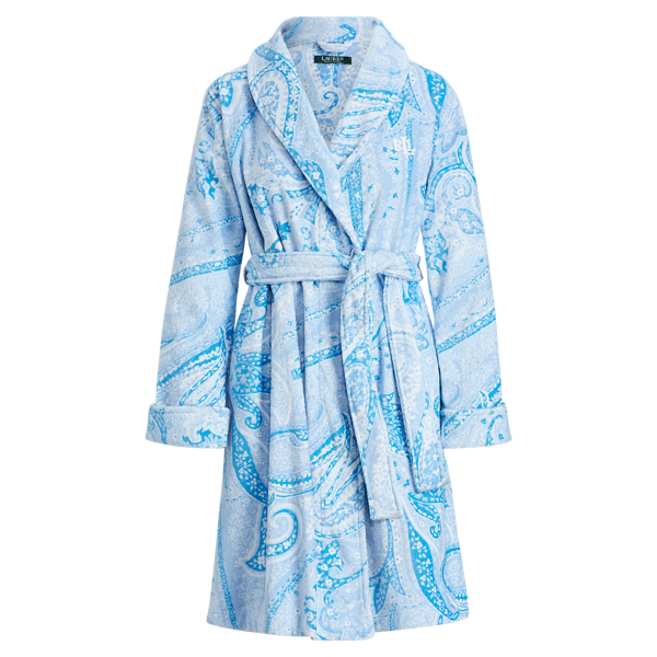 Paisley Cotton Terry Robe Lauren em 1