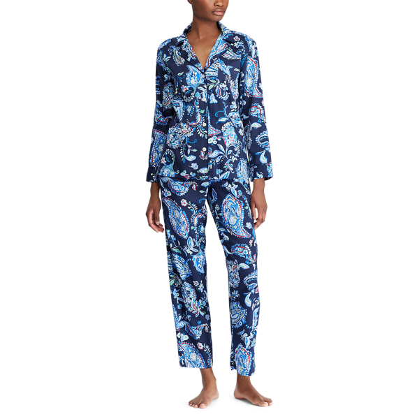Sateen Sleep Set Lauren em Navy Multi Paisley 2