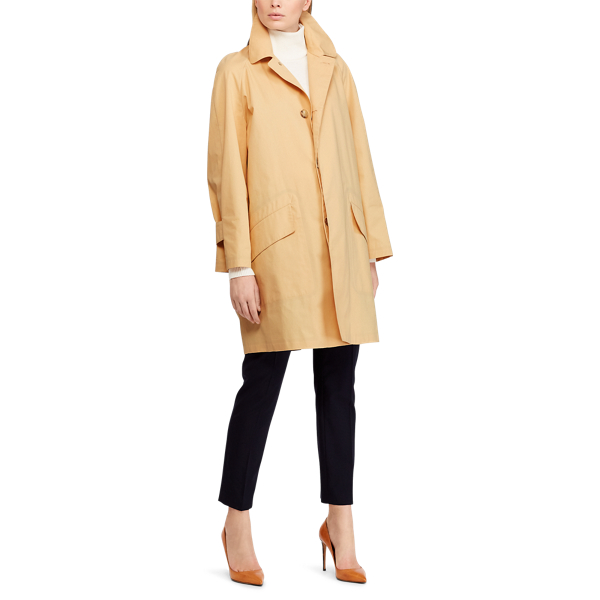 Cappotto balmacaan Ashton in cotone Ralph Lauren Collection in Marrone chiaro 3