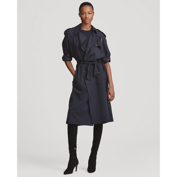 Der Trenchcoat Ralph Lauren Collection in Mitternacht 1