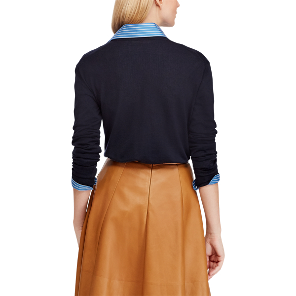 Kaschmirpullover mit V-Ausschnitt Ralph Lauren Collection in Mitternacht 5