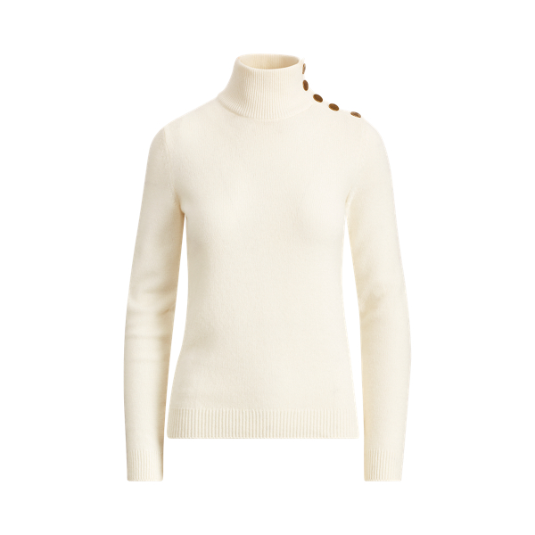 Buttoned Cashmere Turtleneck Ralph Lauren Collection 1