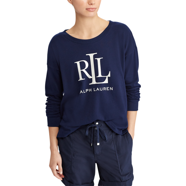 Navy LRL French Terry Sweatshirt Lauren 3