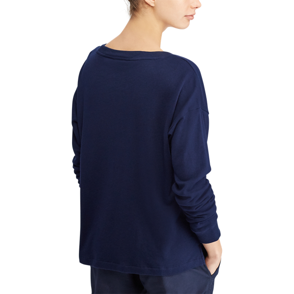 Navy LRL French Terry Sweatshirt Lauren 4