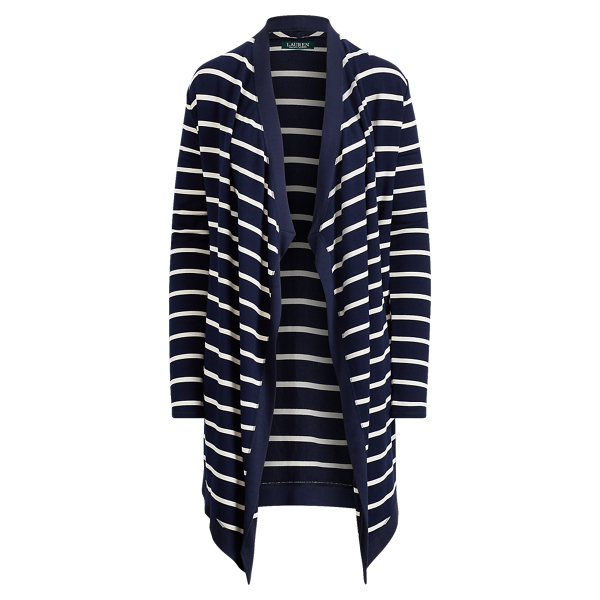 Striped Open-Front Cardigan Lauren 1