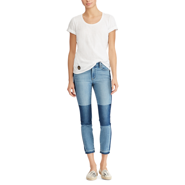 White LRL Patch Cotton T-Shirt Lauren 2