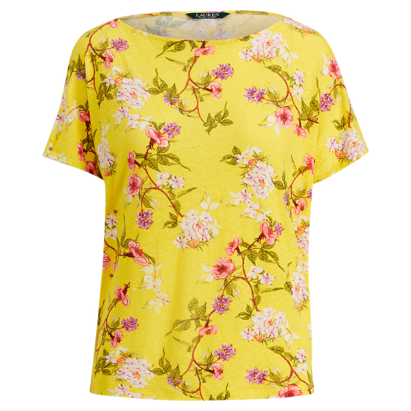 Floral Linen-Blend Top Lauren 1