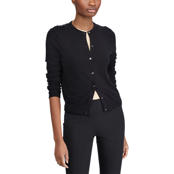 Polo Black Cotton-Blend Cardigan Lauren 3