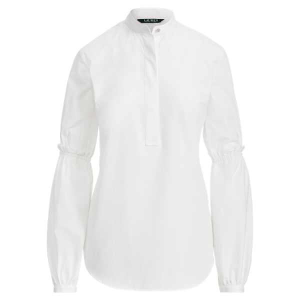 Broadcloth Bishop-Sleeve Shirt Lauren in 1