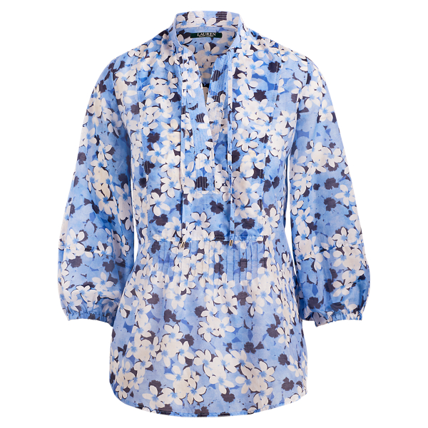 Floral Pintucked Voile Top Lauren 1