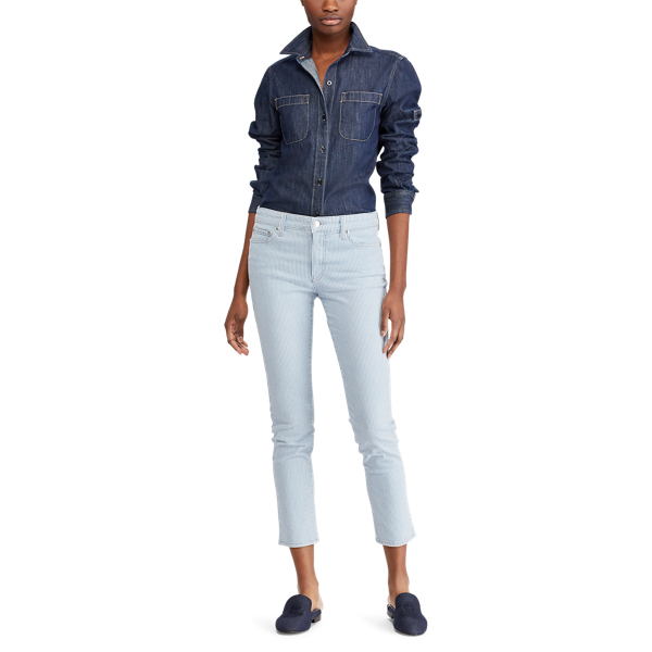 Sapphire Wash Denim Button-Down Shirt Lauren 2