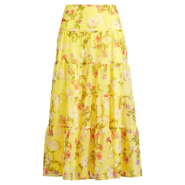 Floral Georgette Maxiskirt Lauren em 1