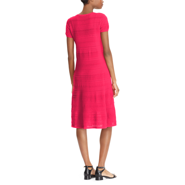 Pink Poppy Pointelle-Knit Cotton Dress Lauren 4