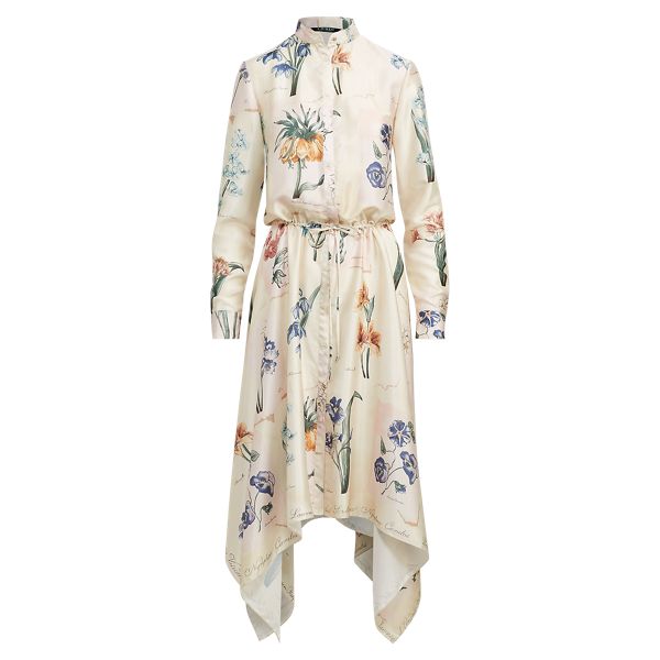 Floral Handkerchief-Hem Dress Lauren 1