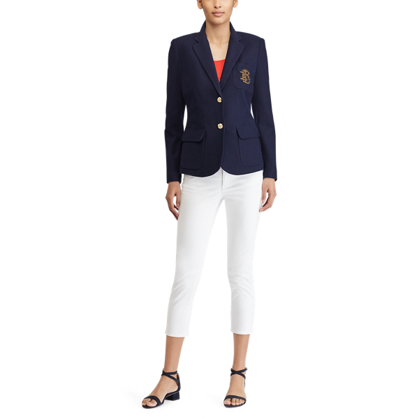 Navy Crest Cotton Piqu&eacute; Blazer Lauren 3