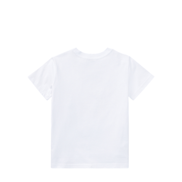 White Preppy Bear Cotton T-Shirt Boys 2-7 2