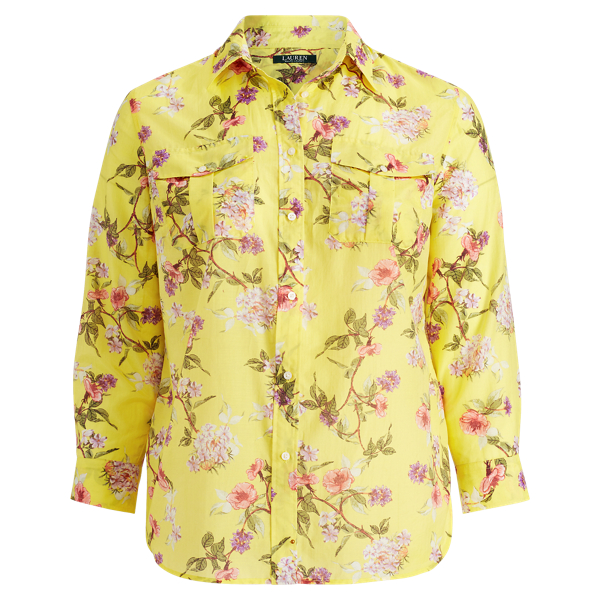 Floral Button-Down Shirt Lauren Woman 1