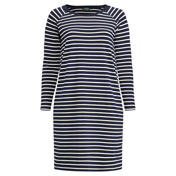 Striped Jersey T-Shirt Dress Lauren Woman 1