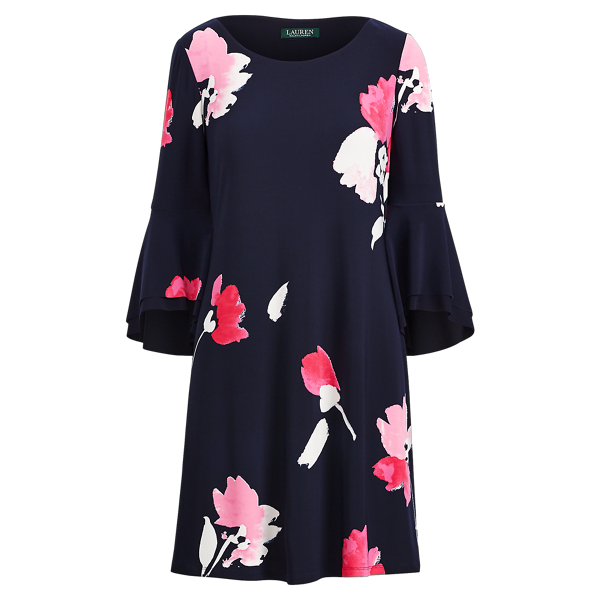 Robe fleurie &agrave; manches volant&eacute;es Lauren en 1