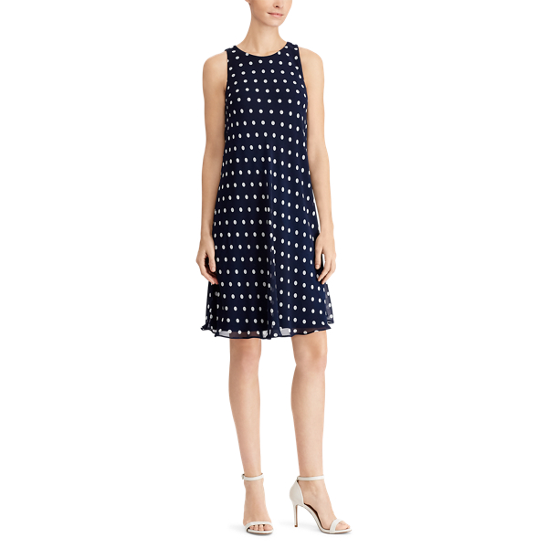 Polka Dot Georgette Dress