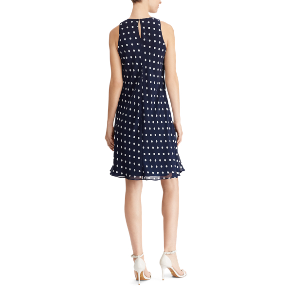 Polka-Dot Georgette Dress