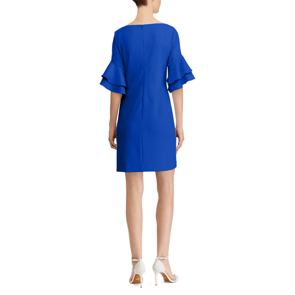 Soft Periwinkle Ruffle-Sleeve Shift Dress Lauren 4