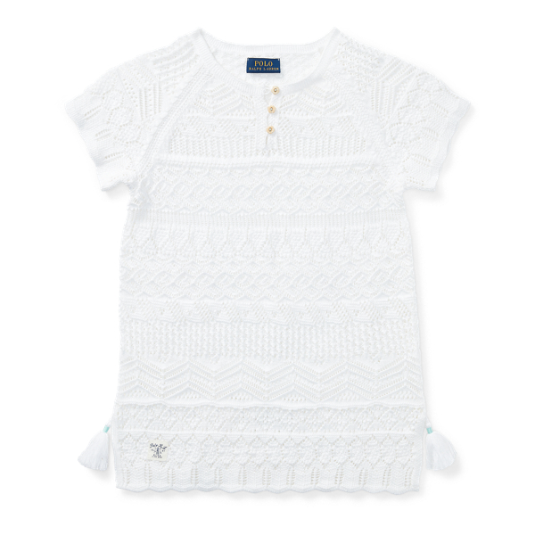 Pointelle-Knit Cotton Sweater Girls 7-16 1