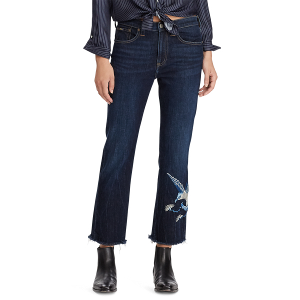 Jean pantacourt Chrystie &eacute;vas&eacute; Polo Ralph Lauren en Indigo fonc&eacute; 4