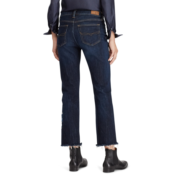 Jean pantacourt Chrystie &eacute;vas&eacute; Polo Ralph Lauren en Indigo fonc&eacute; 5