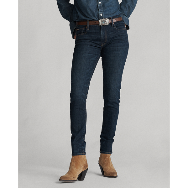 Tompkins Skinny High-Rise Jean Polo Ralph Lauren in Dark Indigo 3