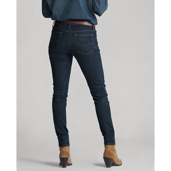 Tompkins Skinny High-Rise Jean Polo Ralph Lauren in Dark Indigo 5