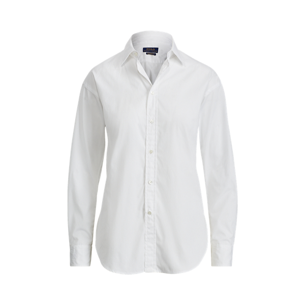 &Uuml;bergro&szlig;es Baumwollhemd mit Schn&uuml;rung Polo Ralph Lauren in Wei&szlig; 2