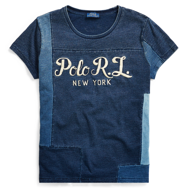 Patchwork Polo T-Shirt Polo Ralph Lauren em 1