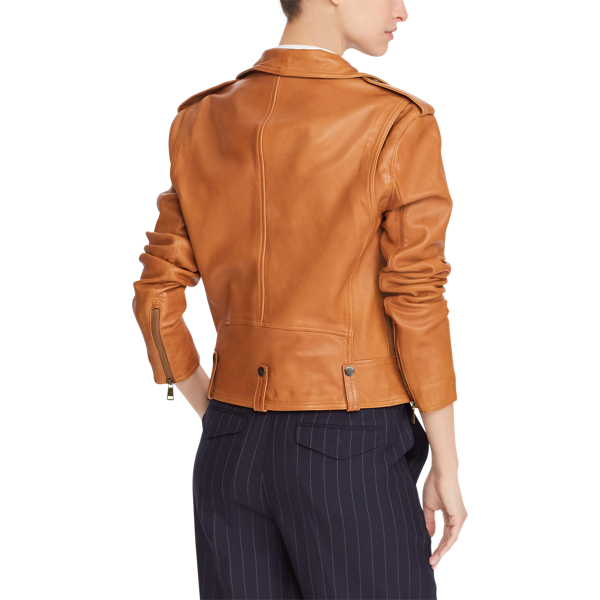 Bikerjacke aus Leder Polo Ralph Lauren in Sanftes Braun 5