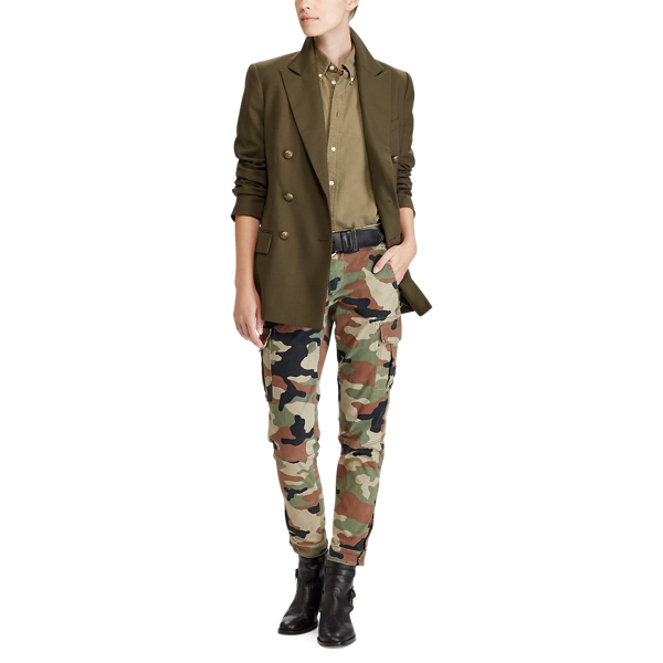 Veste en laine &agrave; coupe crois&eacute;e Polo Ralph Lauren en Defender Green 3