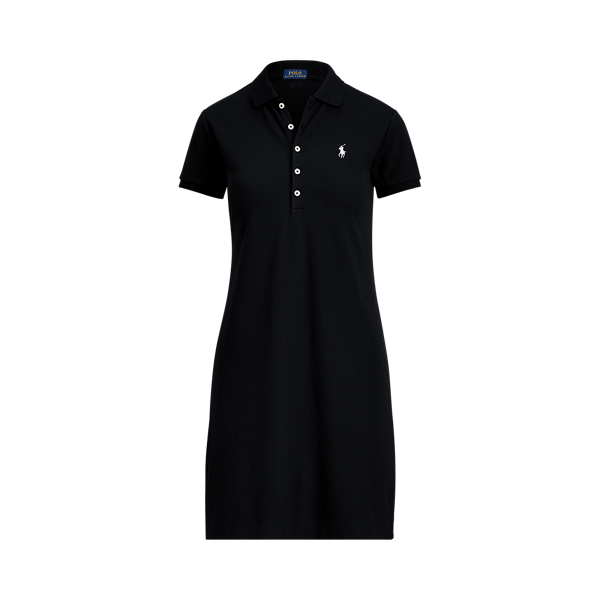 Piqu&eacute;-Polokleid mit Stretch Polo Ralph Lauren in Black 2