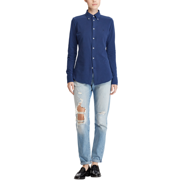 Baumwollpiqu&eacute;-Oxfordhemd Polo Ralph Lauren in Eastside-Royal 3