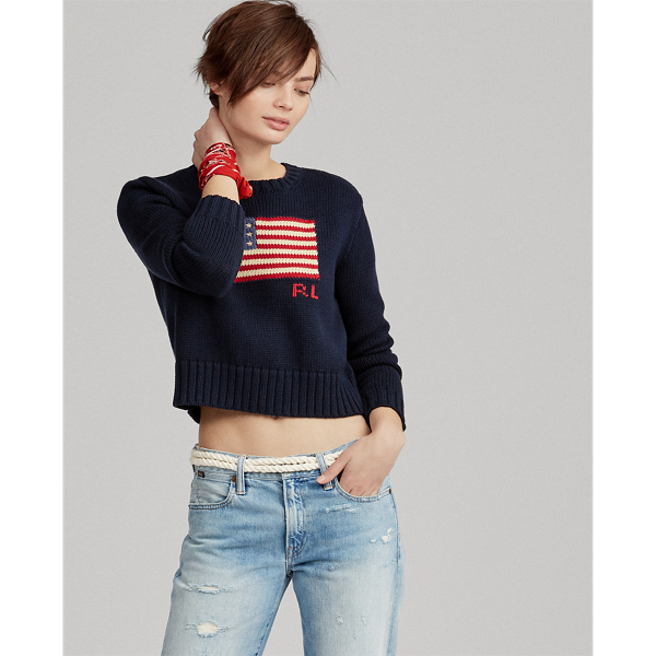 Cotton cropped jumper sale