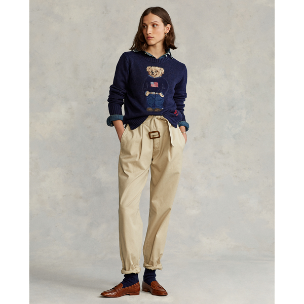 Pull Polo Bear en coton et lin Polo Ralph Lauren en Marine multi 6