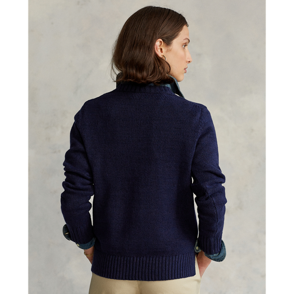 Pull Polo Bear en coton et lin Polo Ralph Lauren en Marine multi 9