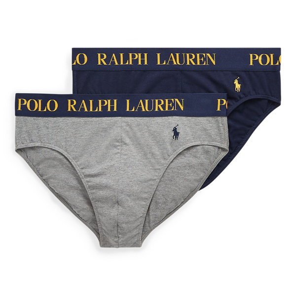 Grey/Navy Cotton Comfort Brief 2-Pack Polo Ralph Lauren 1