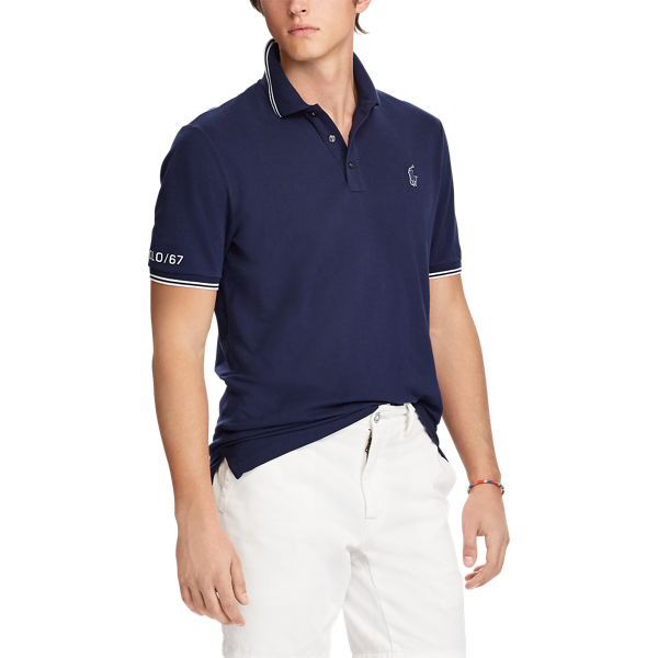 Newport Navy Classic Fit Mesh Polo Shirt Big & Tall 3